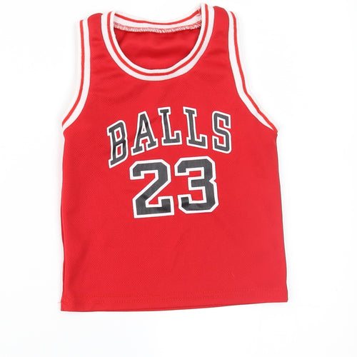 SheIn Boys Red   Basic Tank Size 12 Months
