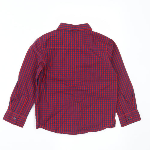 George Boys Red Check  Basic Button-Up Size 2-3 Years