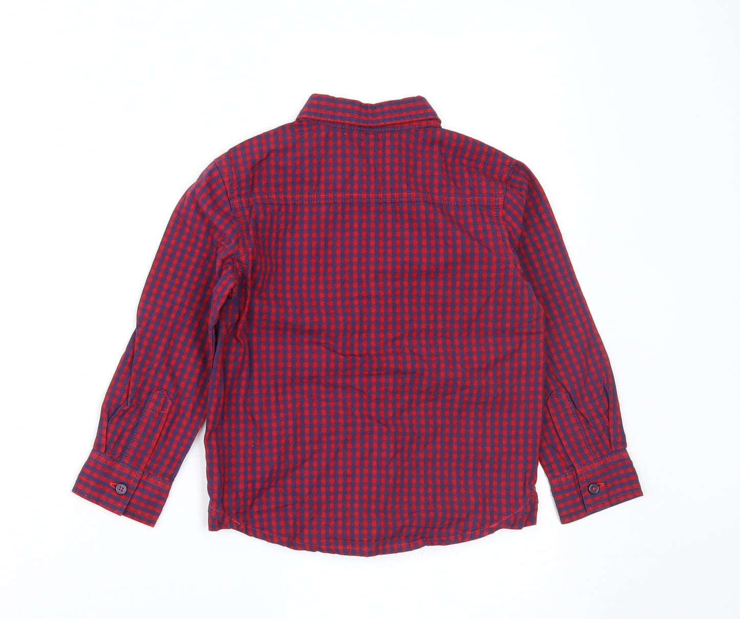 George Boys Red Check  Basic Button-Up Size 2-3 Years