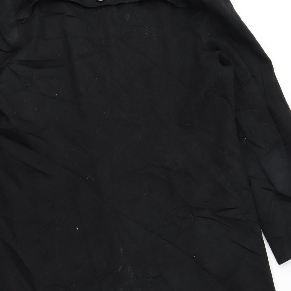 George Womens Black   Trench Coat Coat Size 20