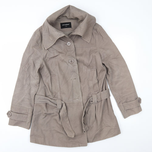 Atmosphere Womens Brown  Corduroy Overcoat Coat Size 14