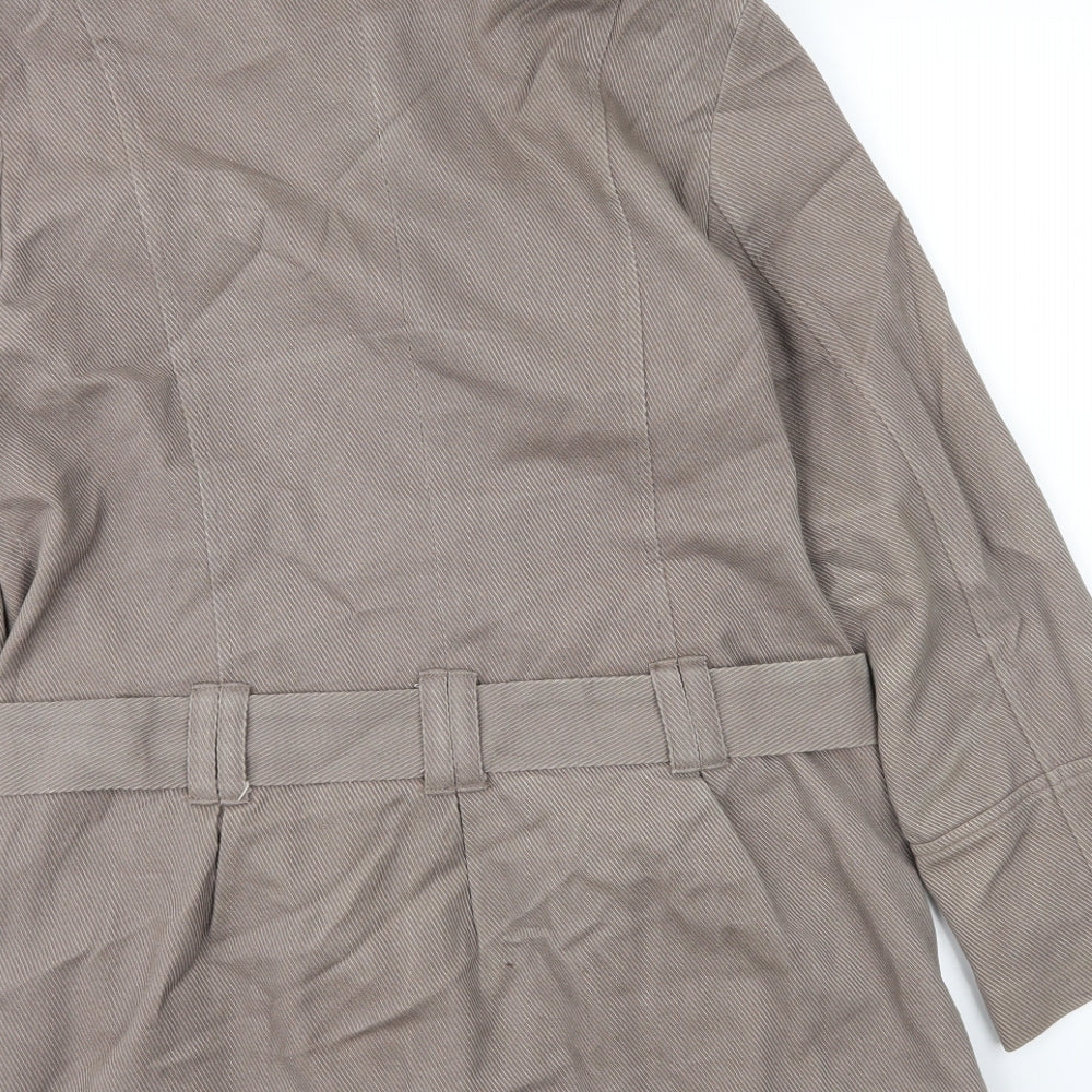 Atmosphere Womens Brown  Corduroy Overcoat Coat Size 14