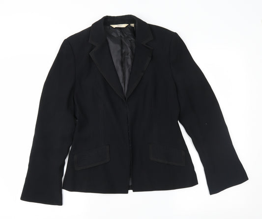 Front view of NEXT women’s black jacket suit jacket, size UK 10