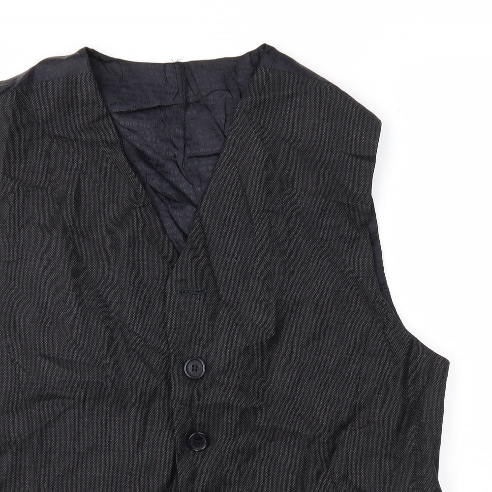 Dolce&Gabbana Mens Black   Jacket Suit Waistcoat Size 38
