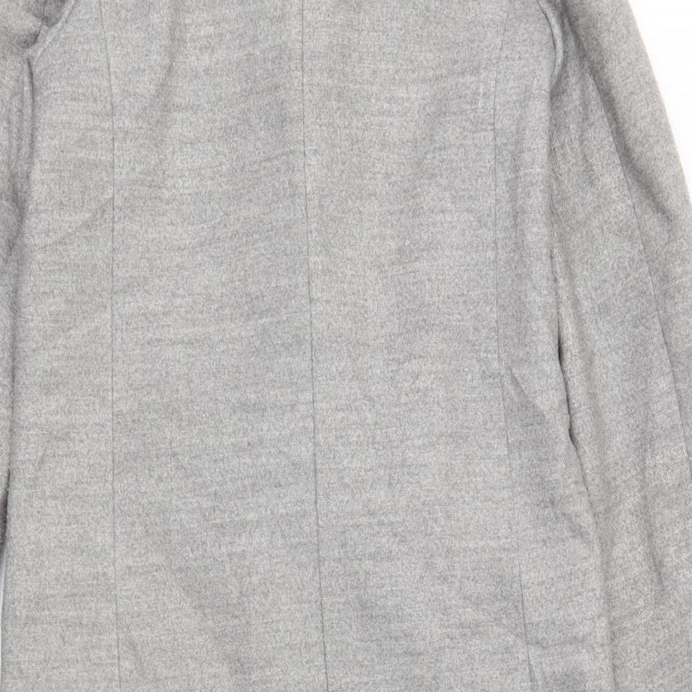Earth Music &Ecology Womens Grey   Overcoat Coat Size S