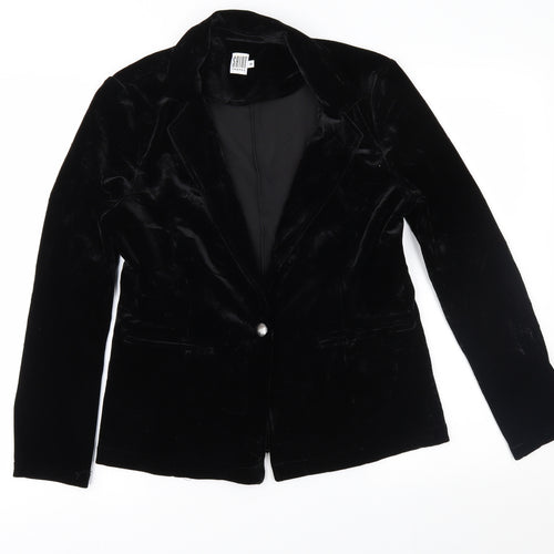 Saint Tropez Clothing Womens Black  Velour Jacket  Size M