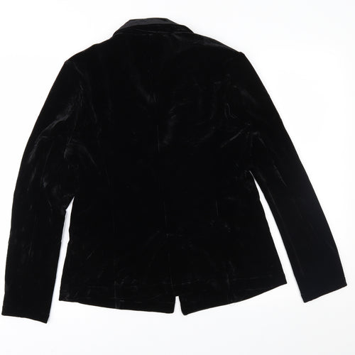 Saint Tropez Clothing Womens Black  Velour Jacket  Size M