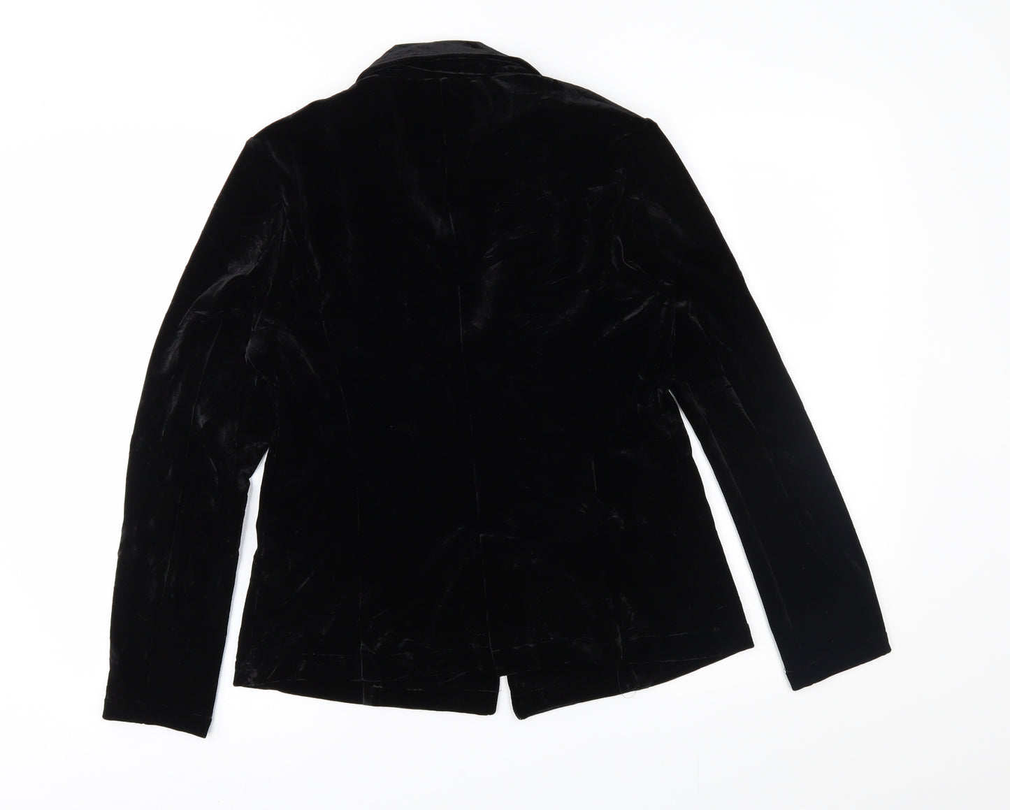 Saint Tropez Clothing Womens Black  Velour Jacket  Size M