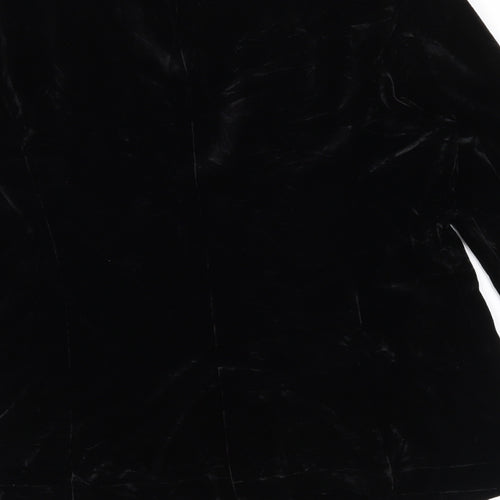 Saint Tropez Clothing Womens Black  Velour Jacket  Size M