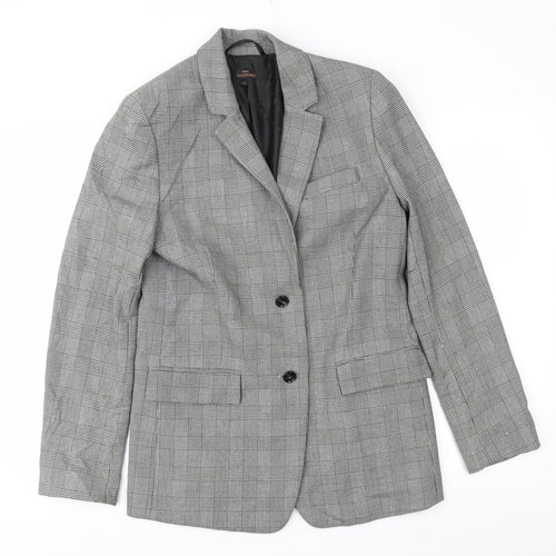 NEXT Womens Grey Check  Jacket Suit Jacket Size 10