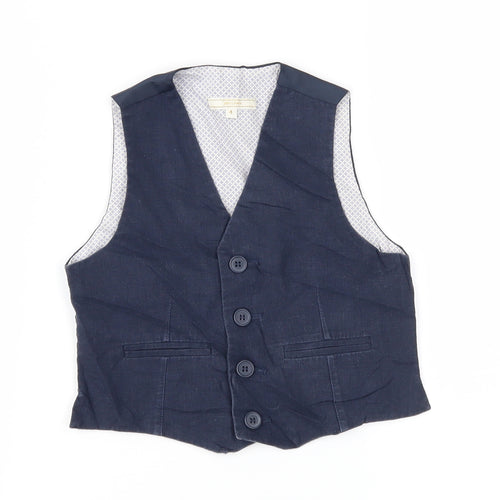 John Lewis Boys Blue   Jacket Waistcoat Size 4 Years