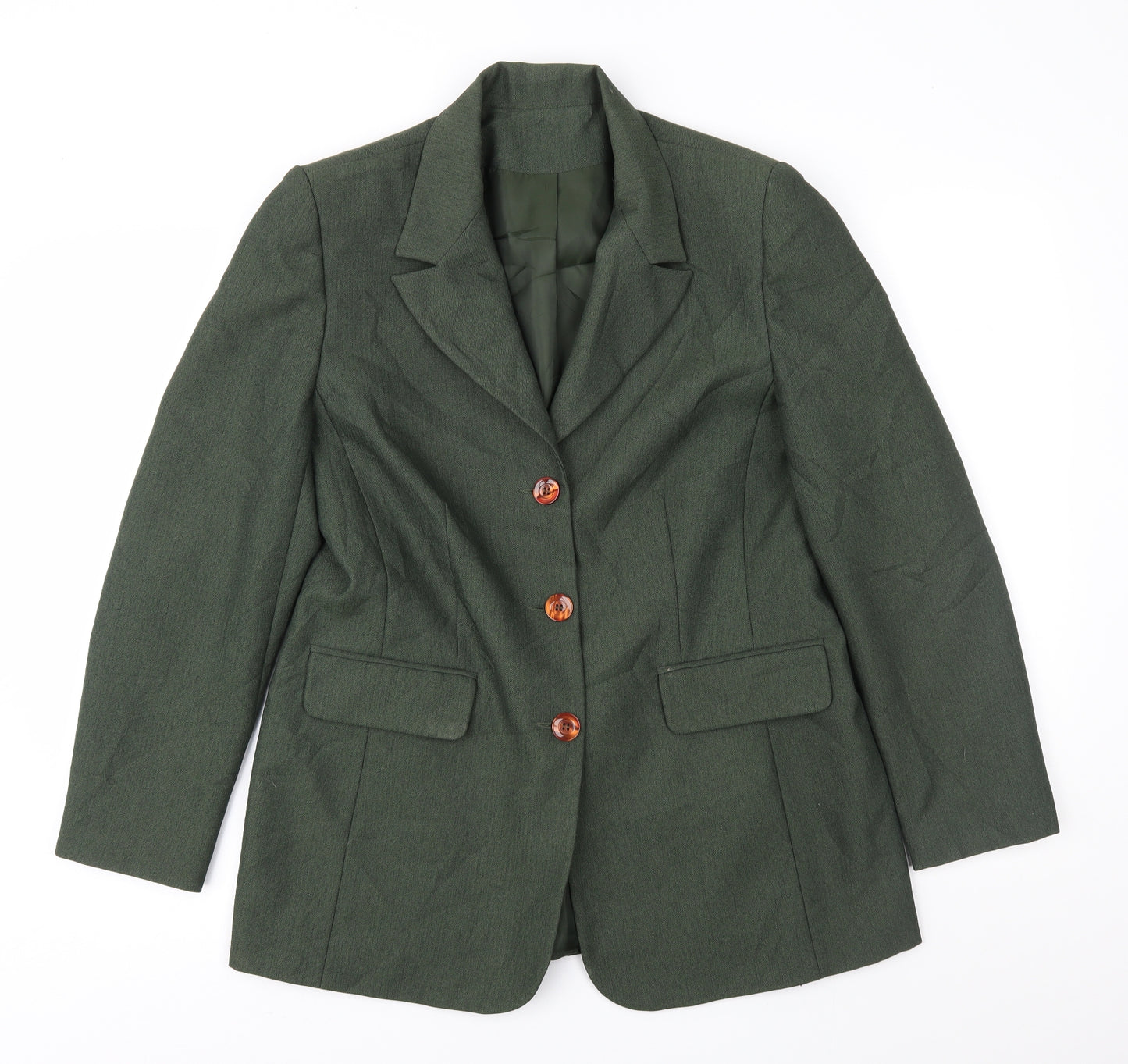 Debenhams Womens Green Herringbone  Jacket Suit Jacket Size 14