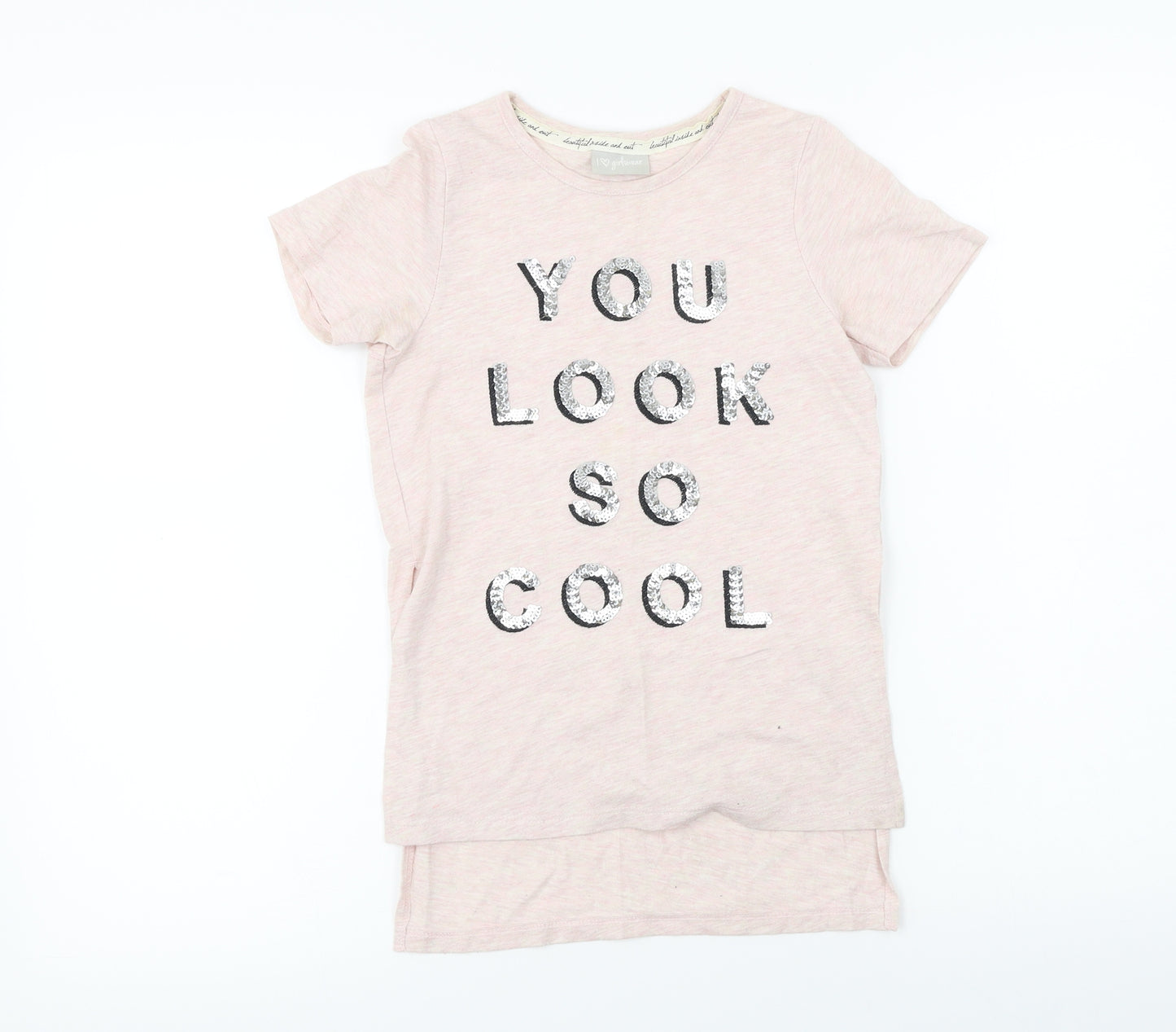 Matalan  Girls Pink   Basic T-Shirt Size 6 Years