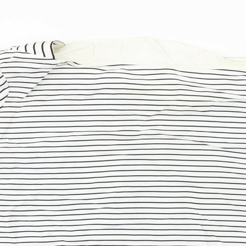 Precis  Womens White Striped  Basic Blouse Size 14