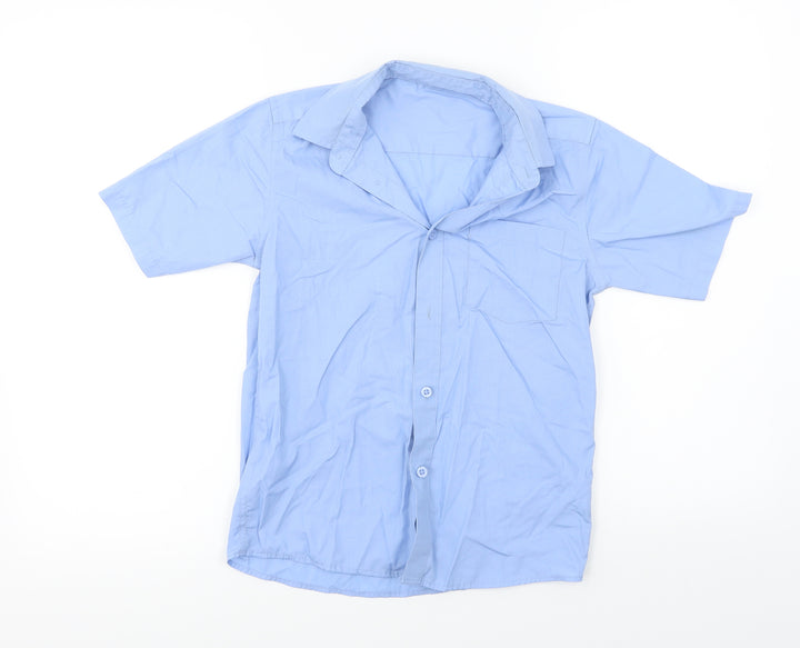 TU Boys Blue Basic Button-Up Size 9 Years