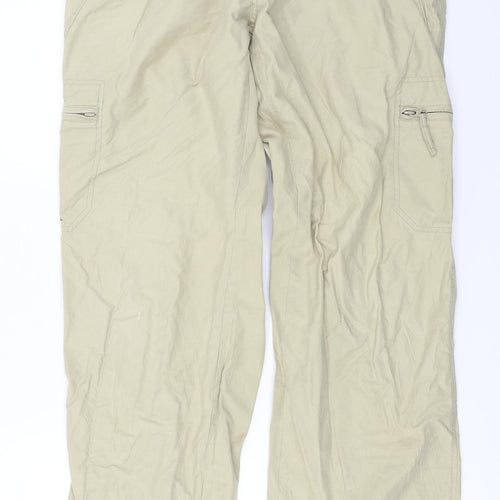 Quick Silver Mens Beige   Cargo Trousers Size M L27 in