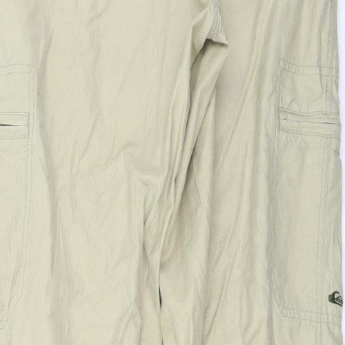 Quick Silver Mens Beige   Cargo Trousers Size M L27 in