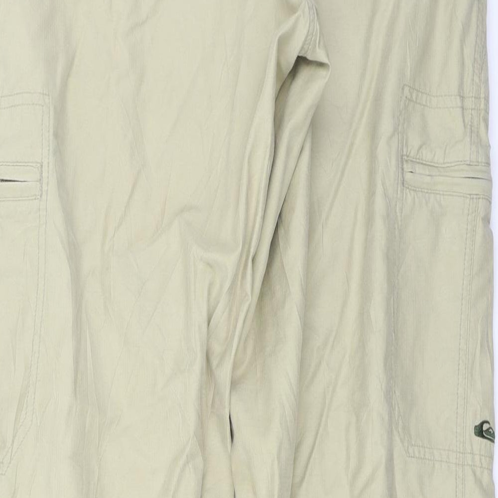 Quick Silver Mens Beige   Cargo Trousers Size M L27 in