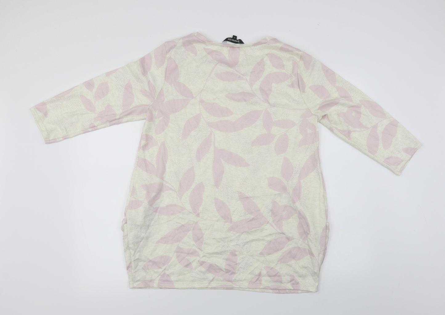 Bonmarché  Womens Ivory Floral  Pullover Jumper Size 14