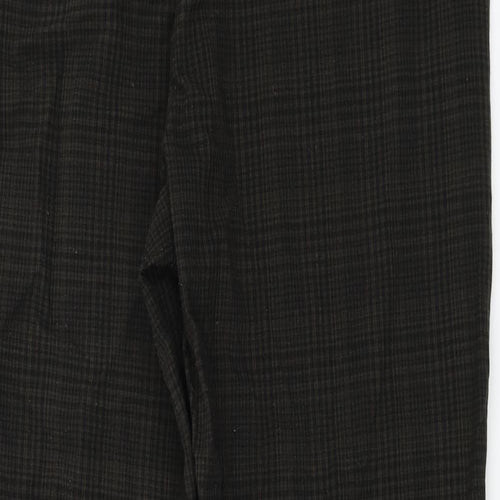 NEXT  Womens Brown Check  Trousers  Size 14 L24 in