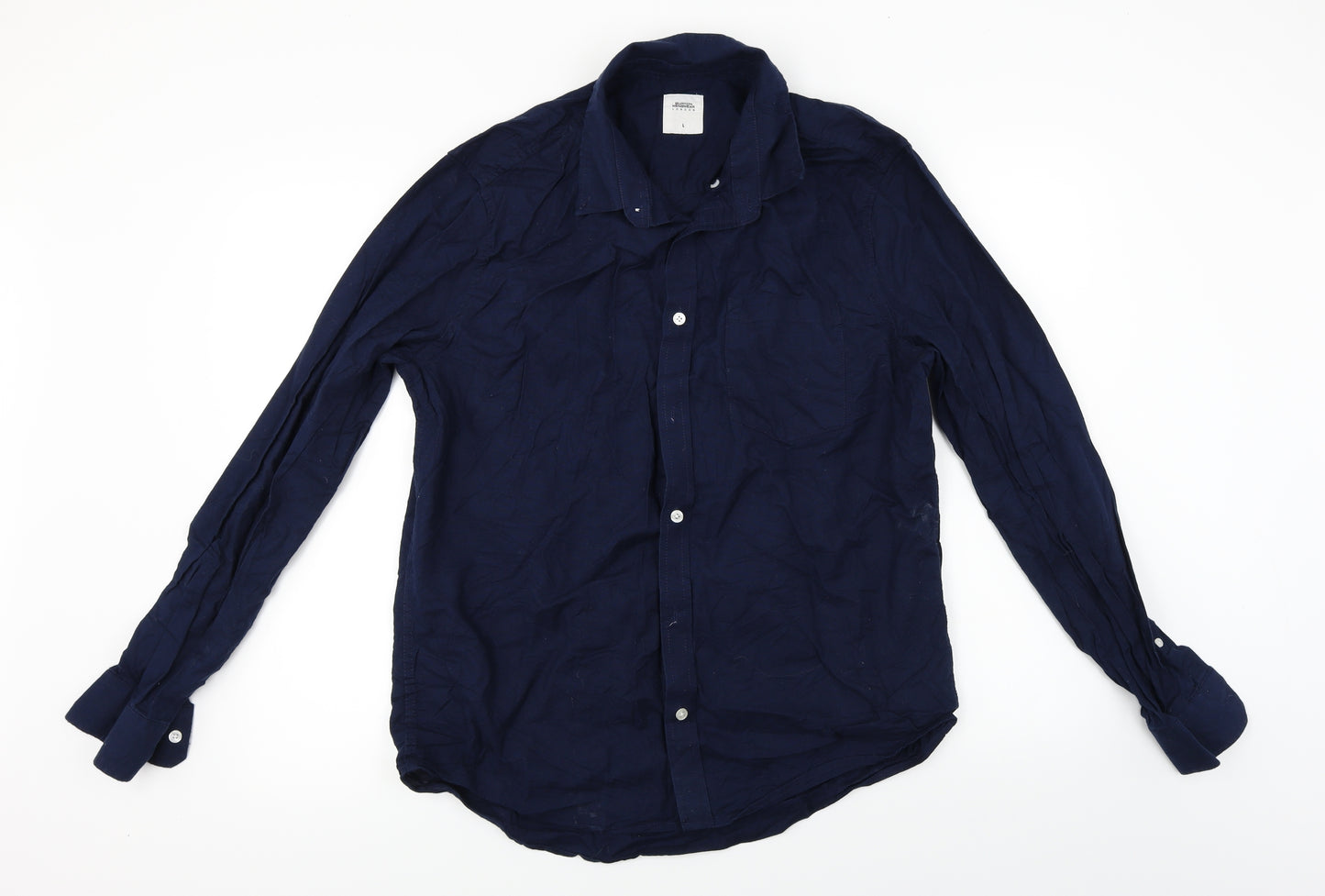 Burton  Mens Blue    Button-Up Size L