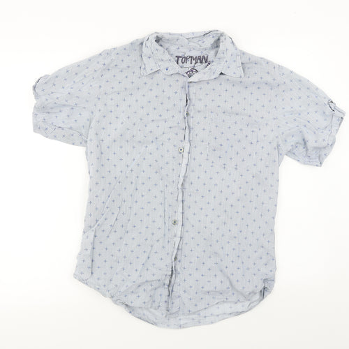 Topman  Mens Blue    Button-Up Size M