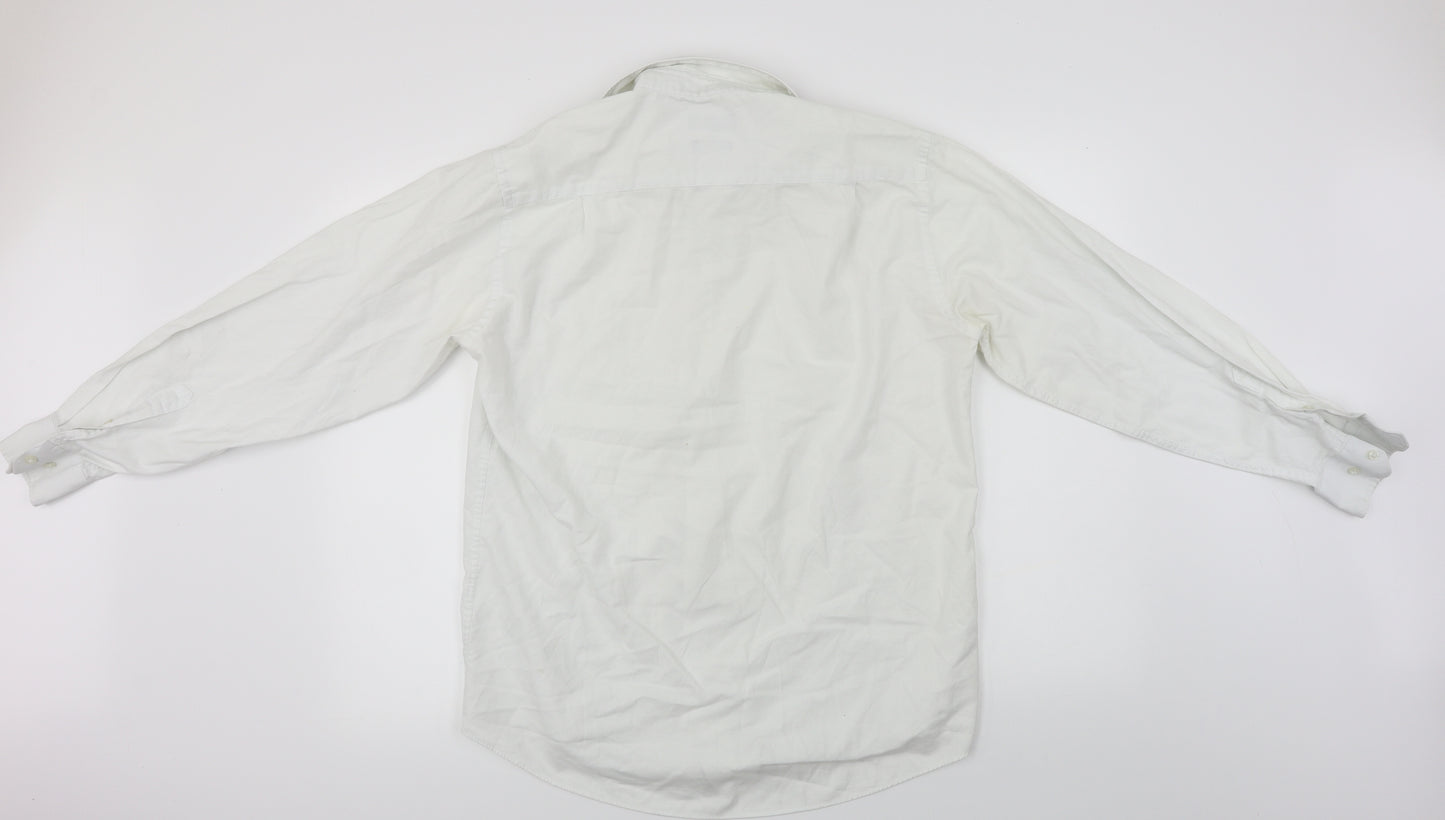 Taylor & Wright  Mens White    Dress Shirt Size M