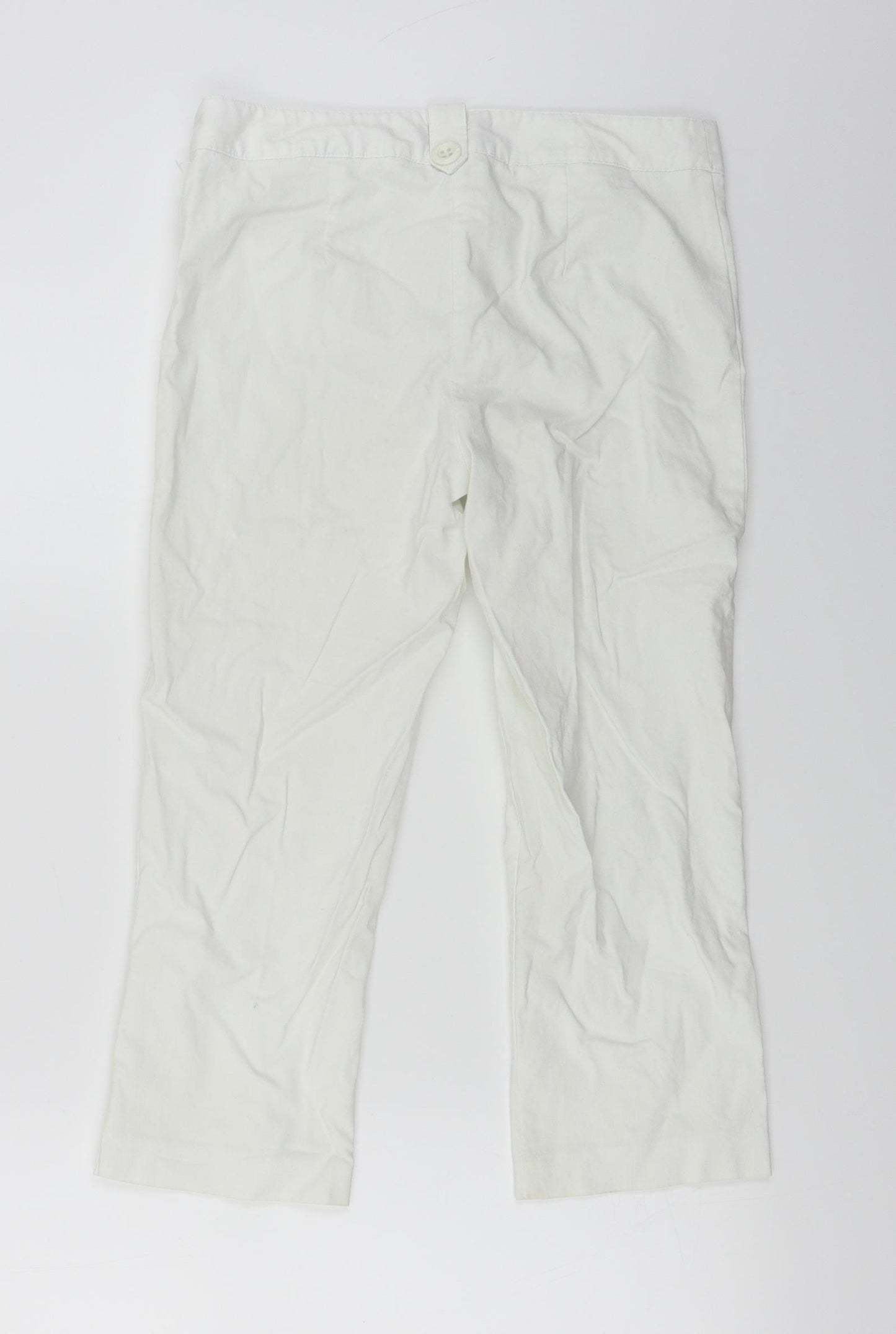 Papaya  Womens White   Cropped Trousers Size 10 L20 in