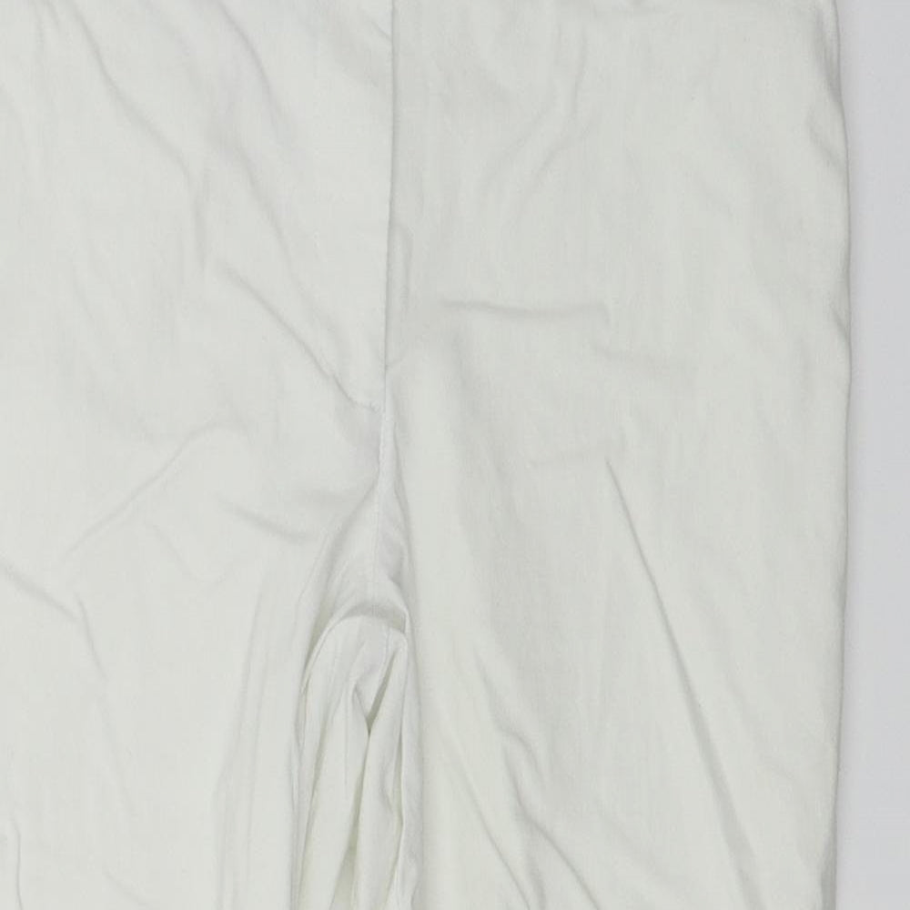 Papaya  Womens White   Cropped Trousers Size 10 L20 in