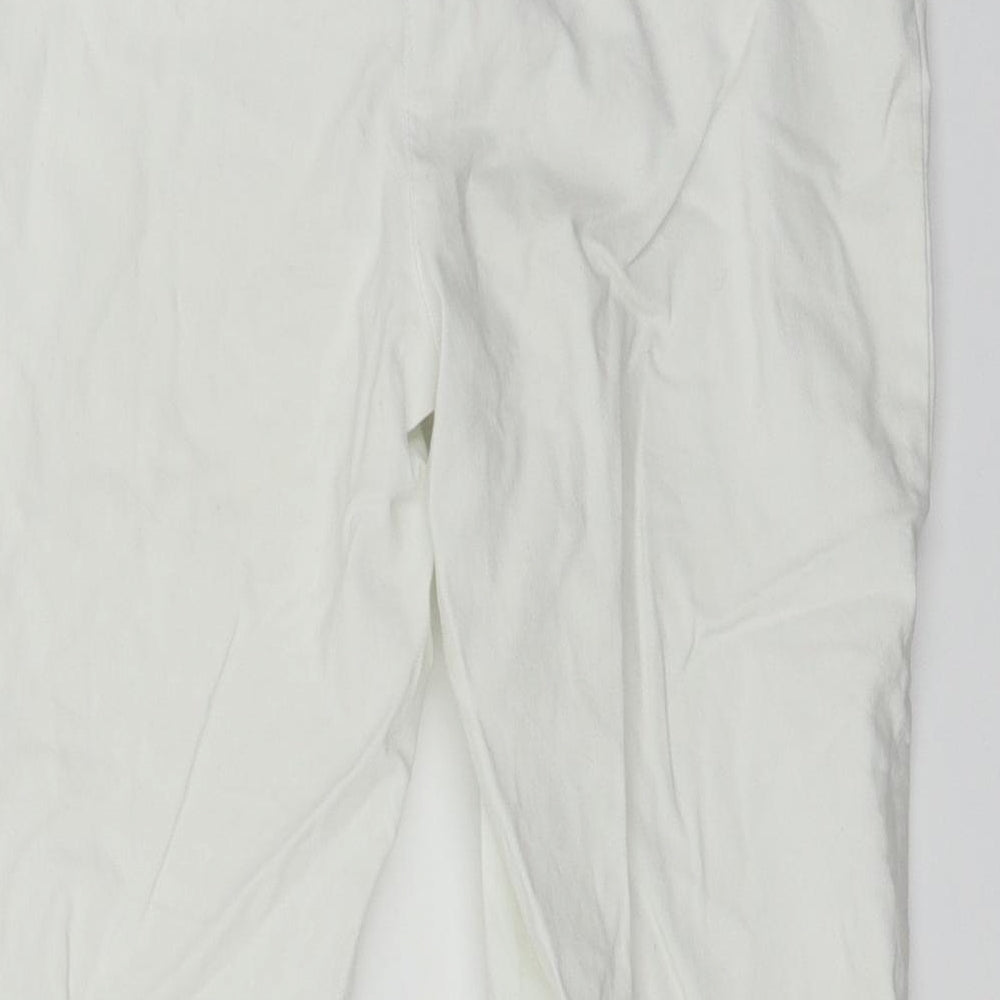 Papaya  Womens White   Cropped Trousers Size 10 L20 in