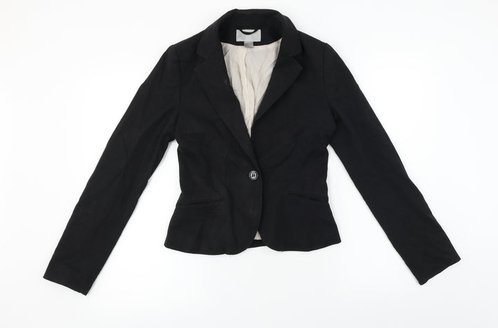 H&M Womens Black Jacket Blazer Size 6