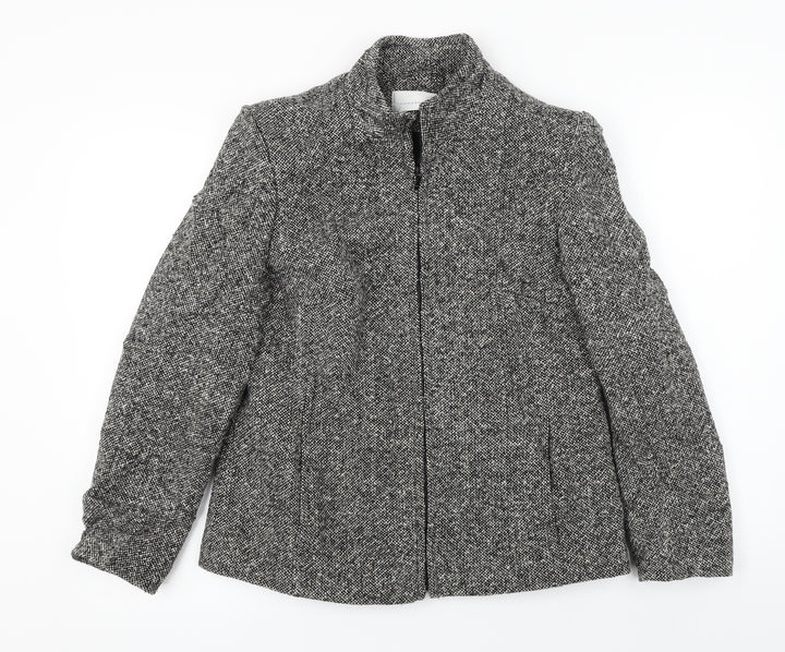 AMARANTO Womens Grey Jacket Coat Size 10