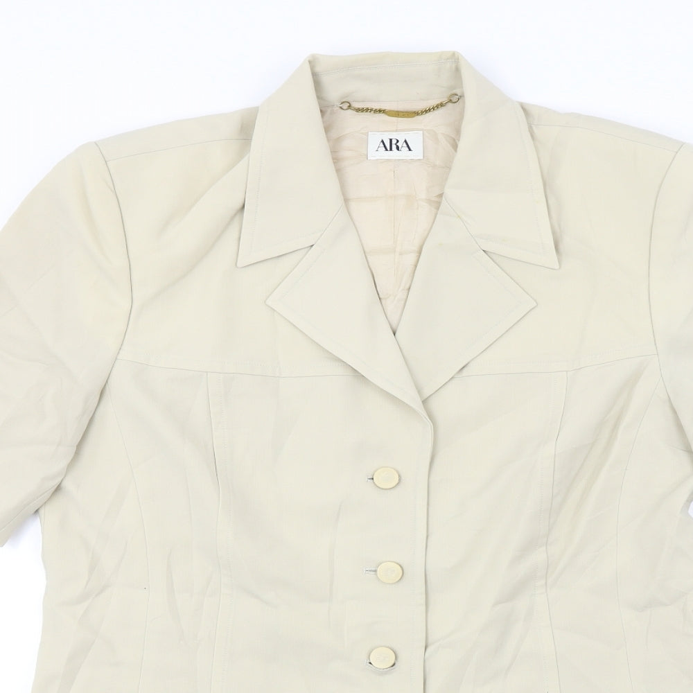 ara Womens Beige   Jacket Coat Size 12