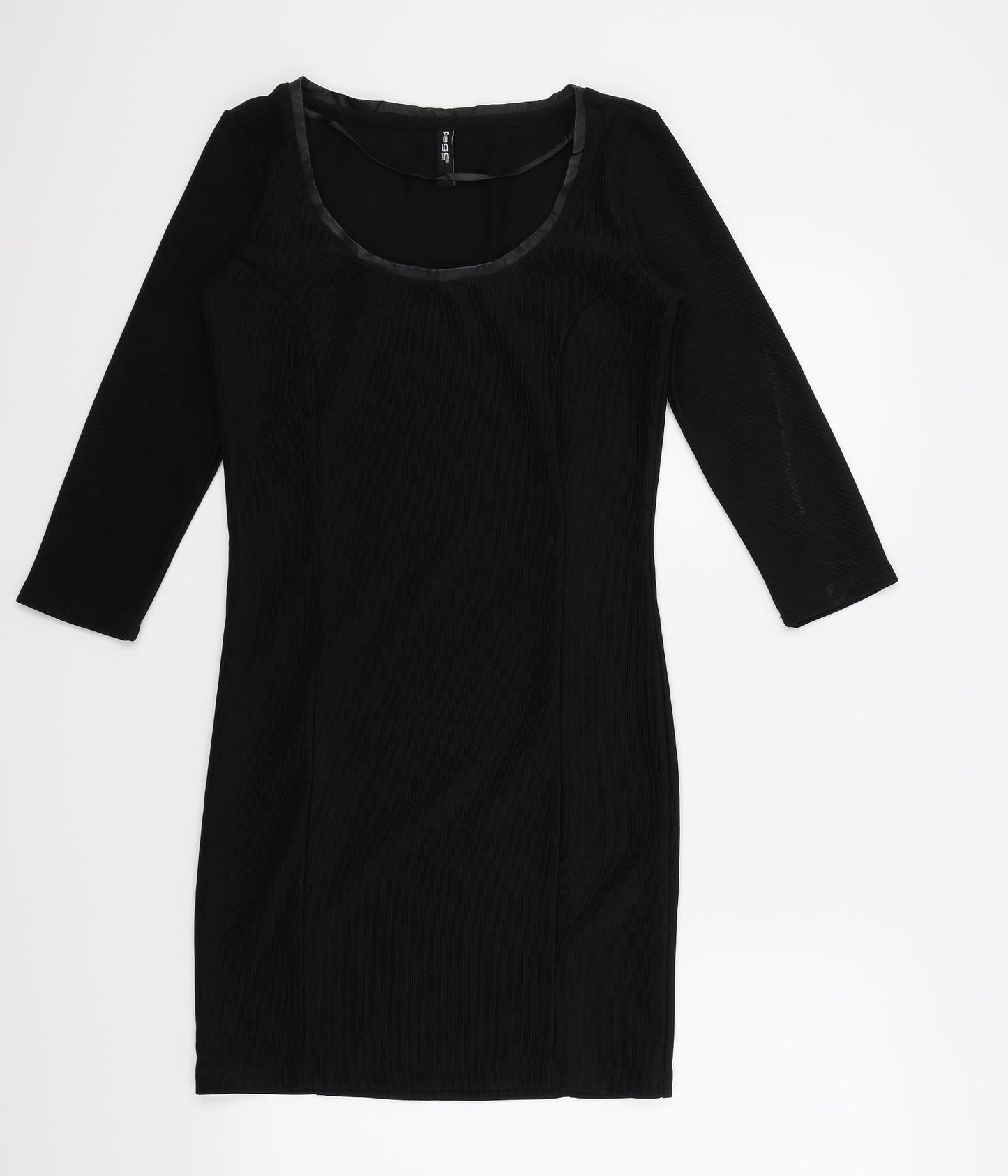 page one Womens Black Colourblock  A-Line  Size M