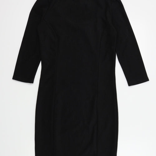 page one Womens Black Colourblock  A-Line  Size M