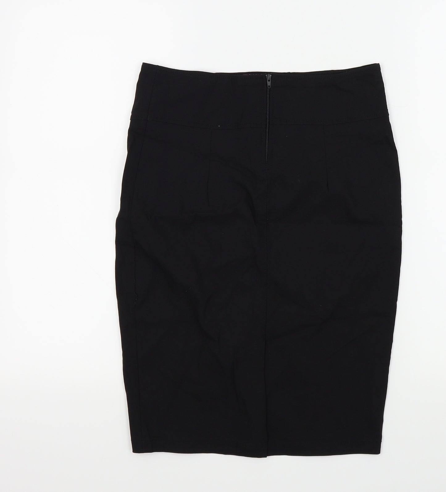MISSSEXIES Womens Black   A-Line Skirt Size 10  - split front