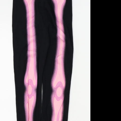George Girls Black Colourblock  Jogger Trousers Size 8-9 Years - Halloween
