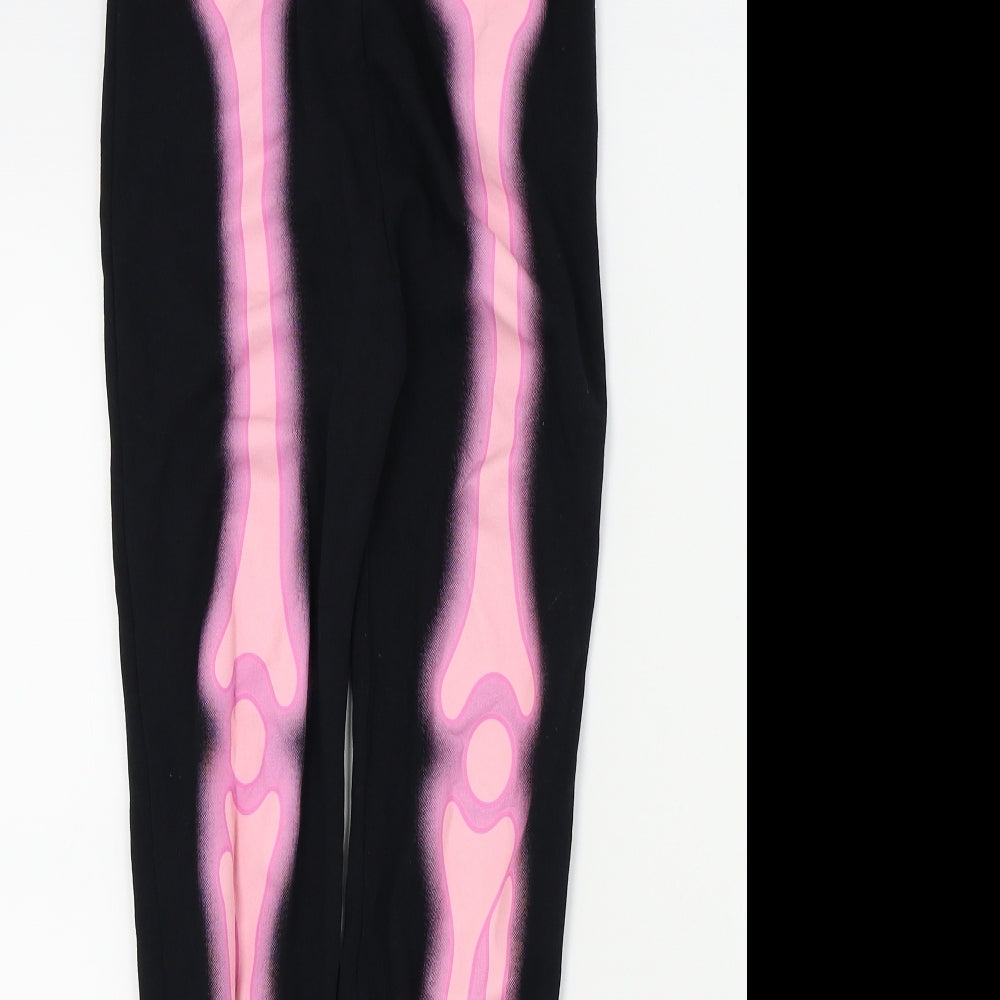 George Girls Black Colourblock  Jogger Trousers Size 8-9 Years - Halloween