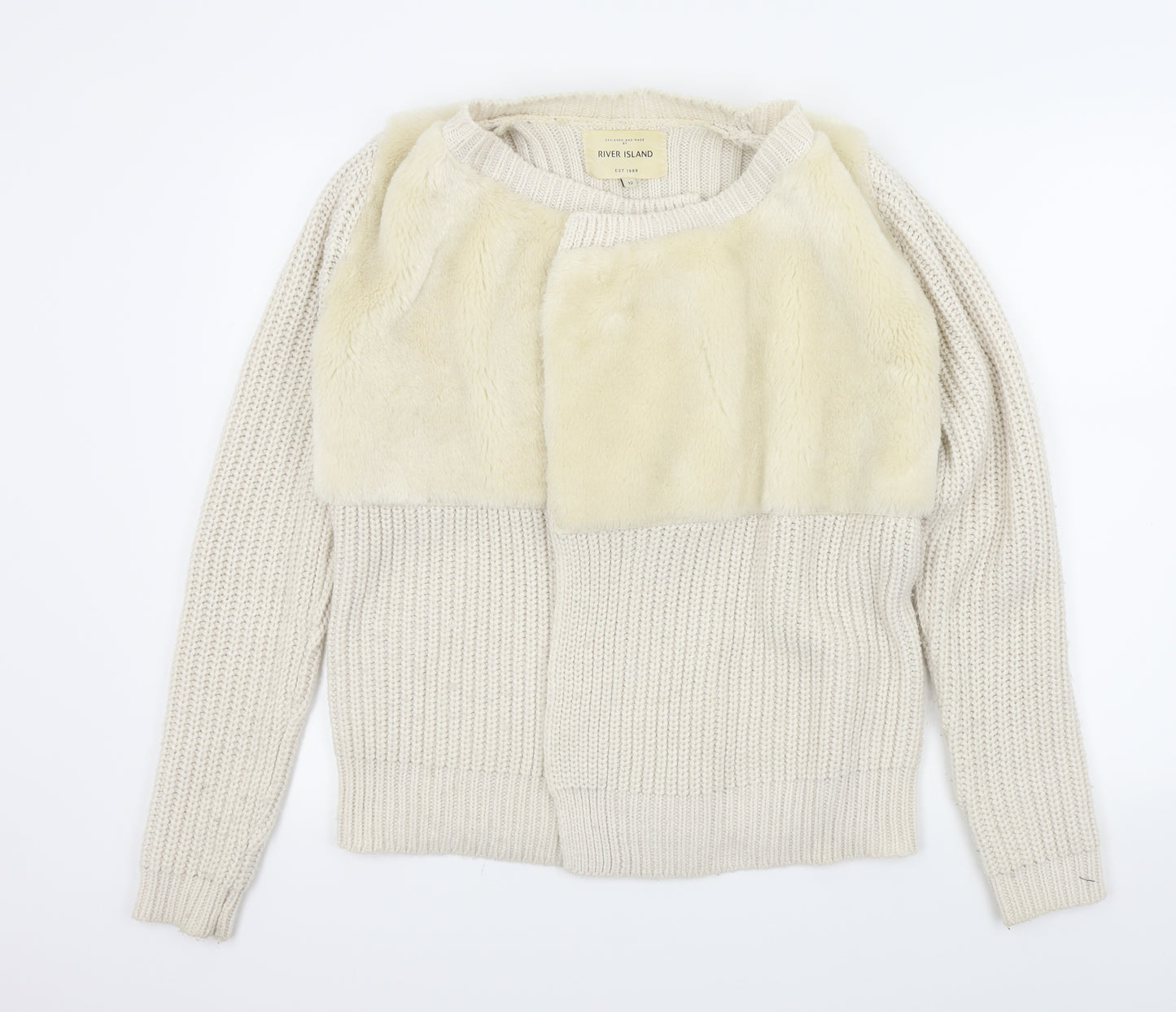 River Island Womens Beige   Cardigan Jumper Size 12