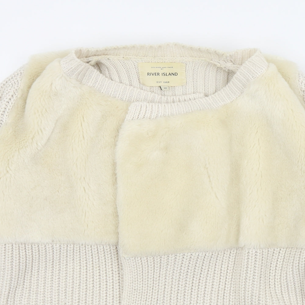 River Island Womens Beige   Cardigan Jumper Size 12