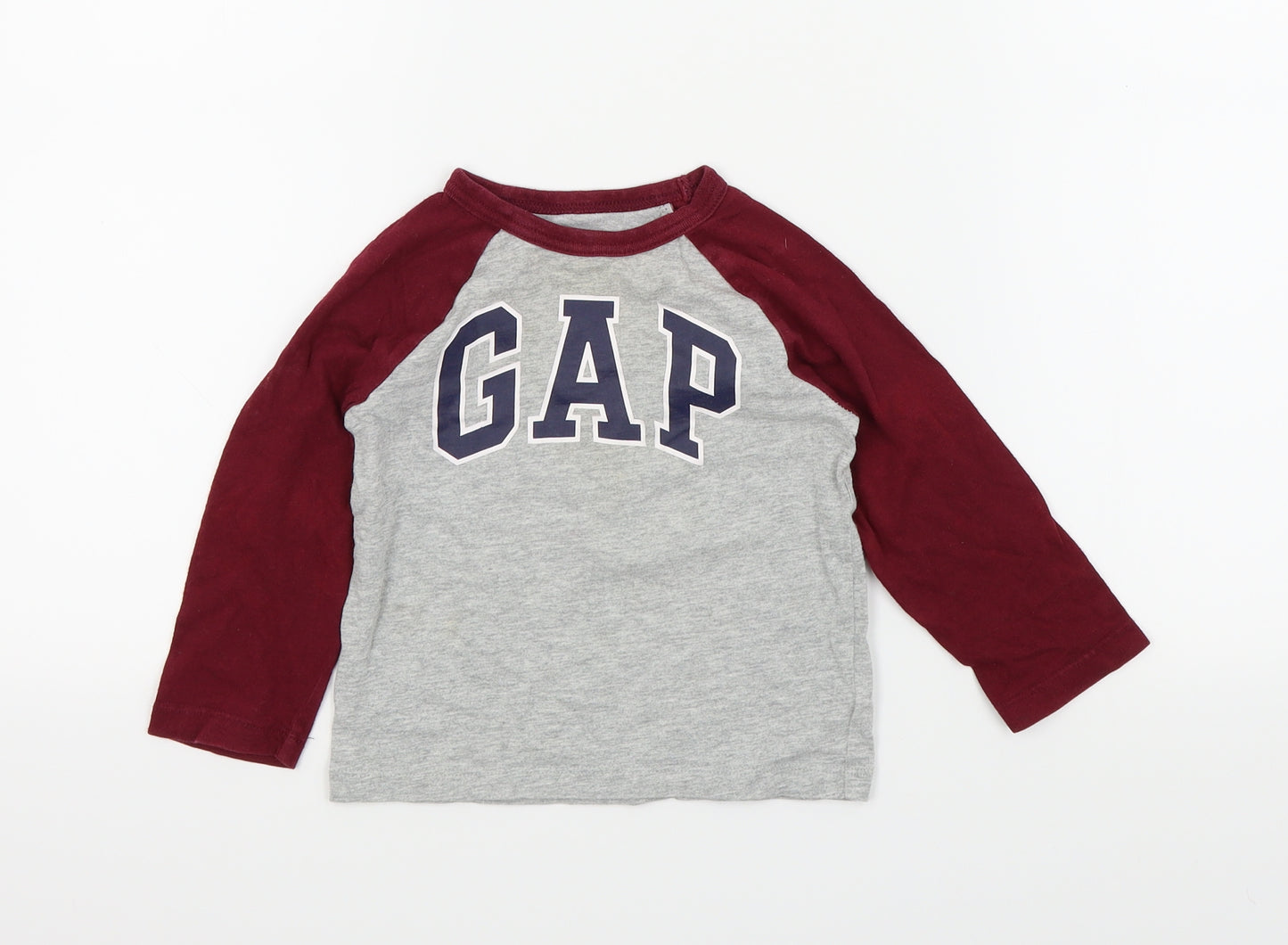 Gap Boys Grey Colourblock  Basic T-Shirt Size 24 Months  - GAP