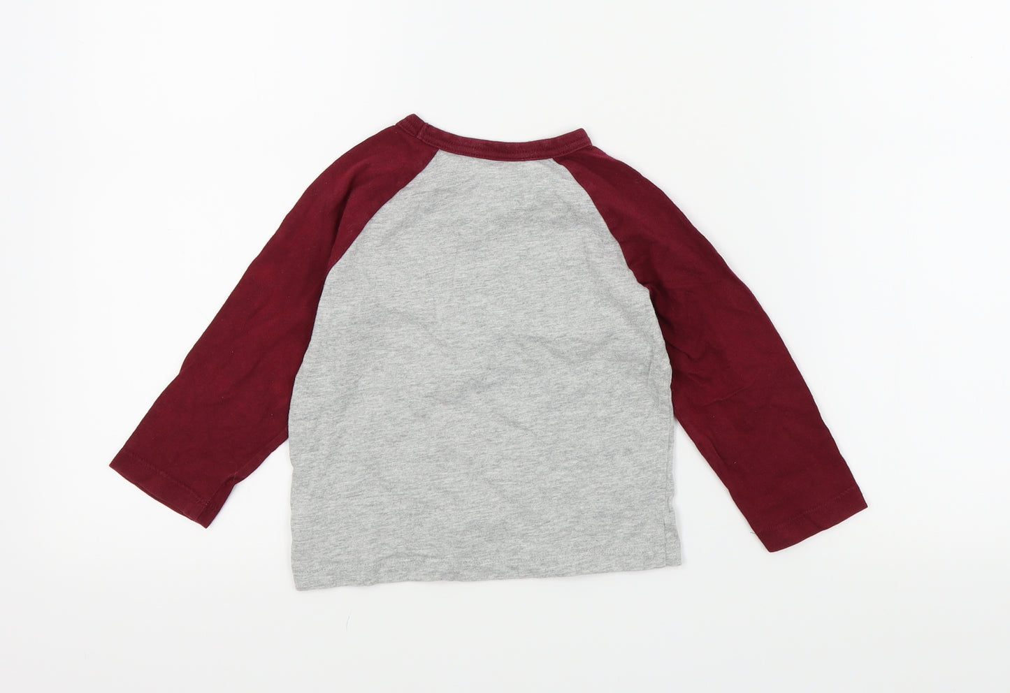 Gap Boys Grey Colourblock  Basic T-Shirt Size 24 Months  - GAP