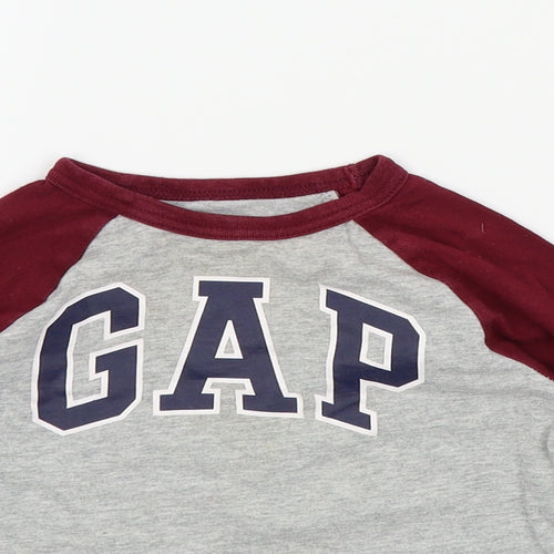 Gap Boys Grey Colourblock  Basic T-Shirt Size 24 Months  - GAP