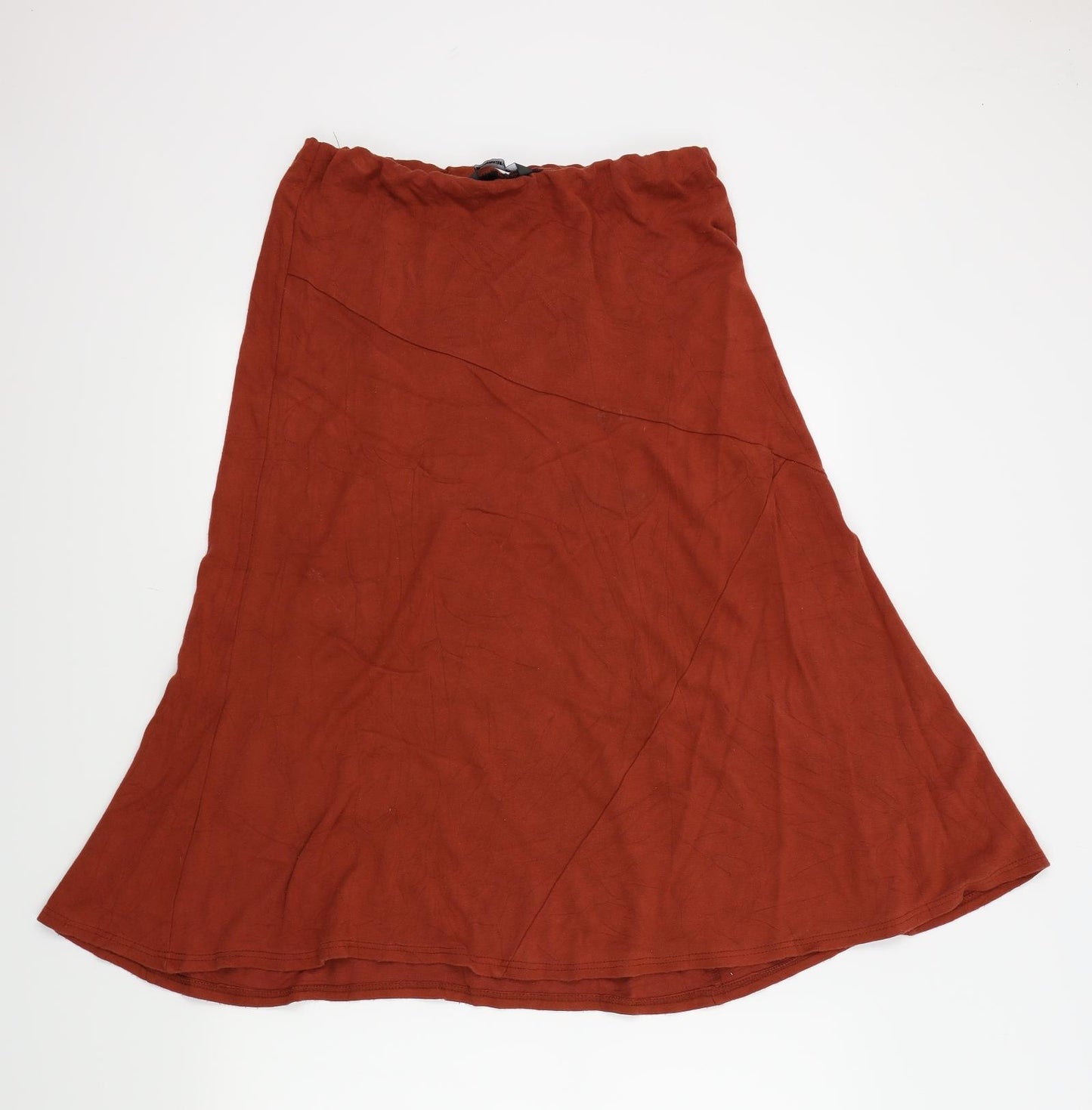 bonmarche Womens Orange   Flare Skirt Size 18