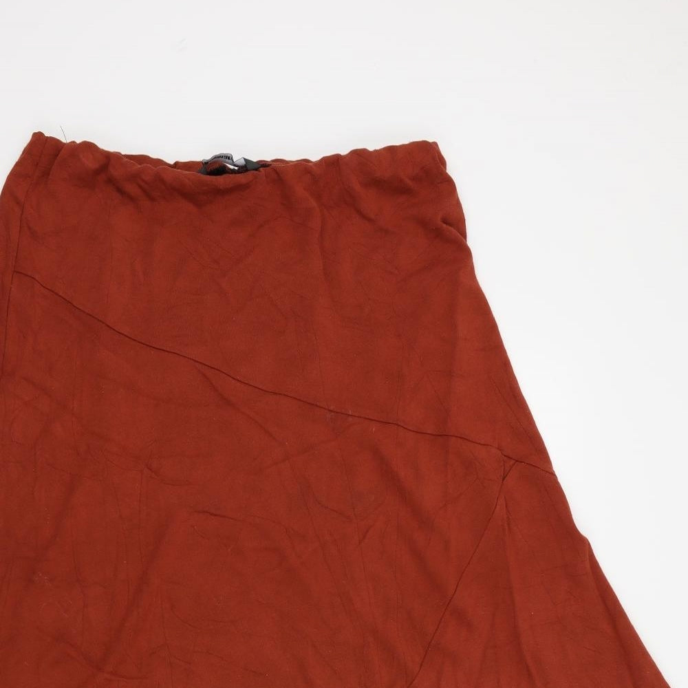 bonmarche Womens Orange   Flare Skirt Size 18