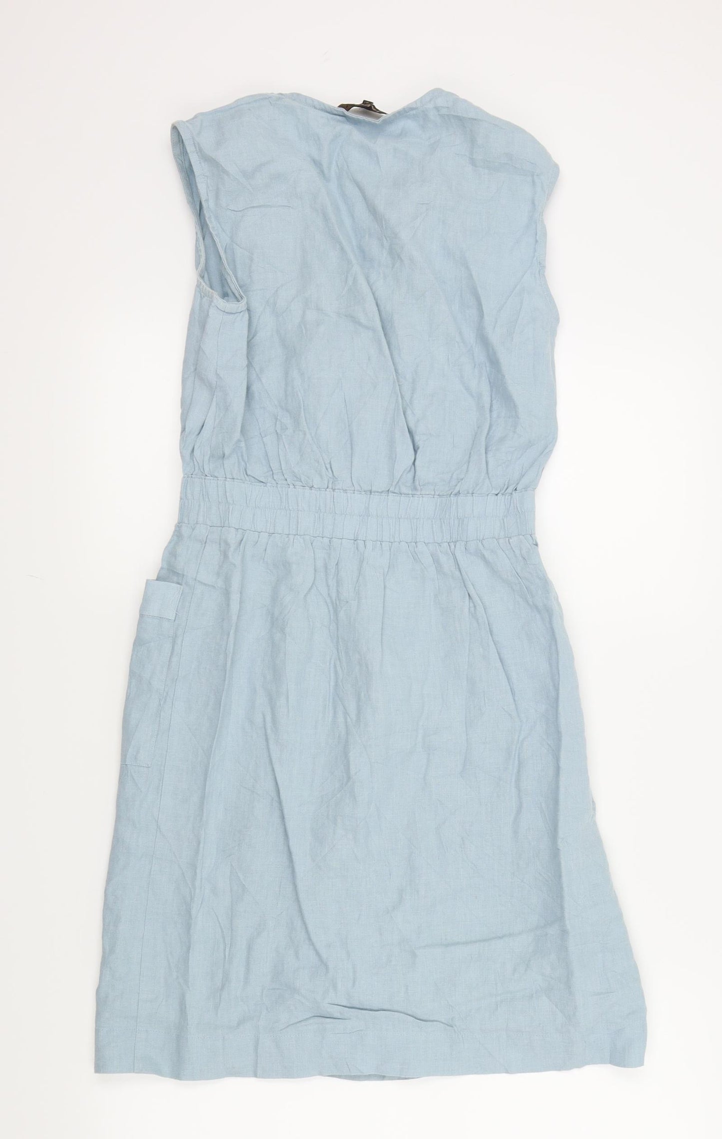 Jaeger Womens Blue Colourblock  A-Line  Size 8