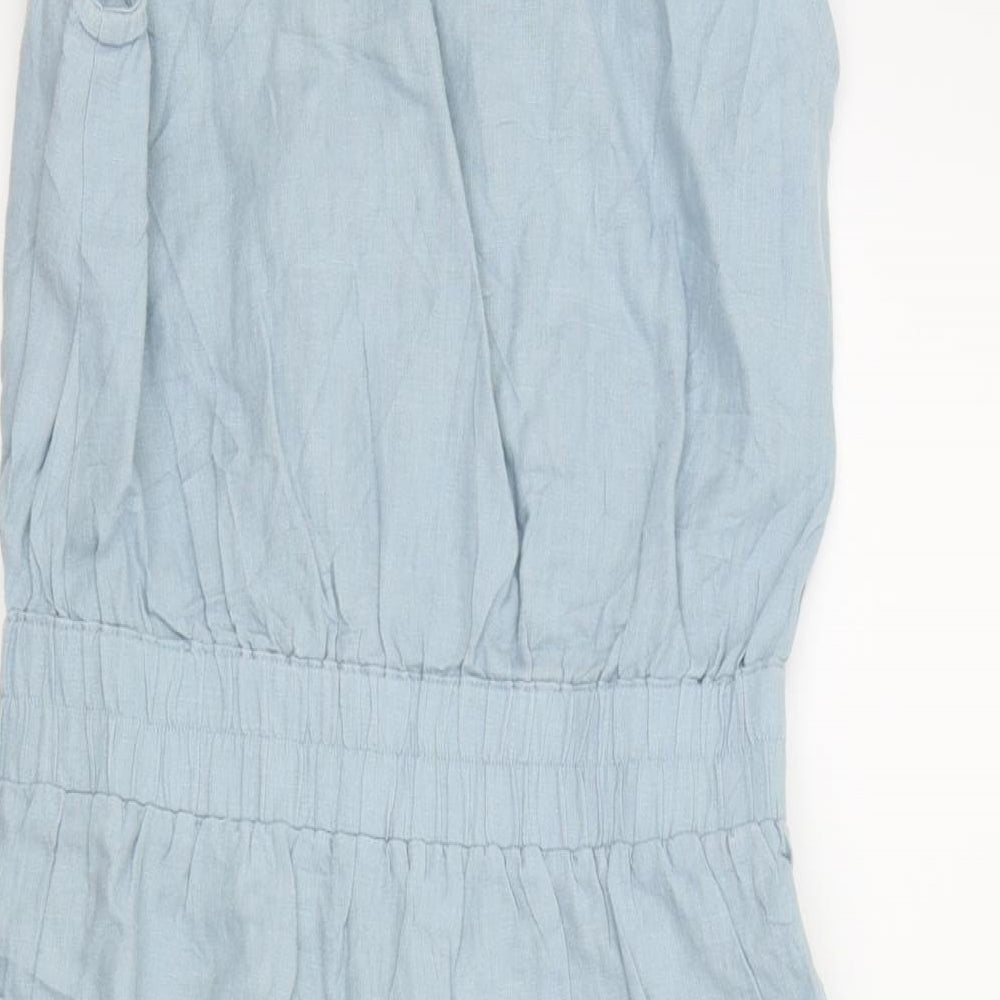 Jaeger Womens Blue Colourblock  A-Line  Size 8