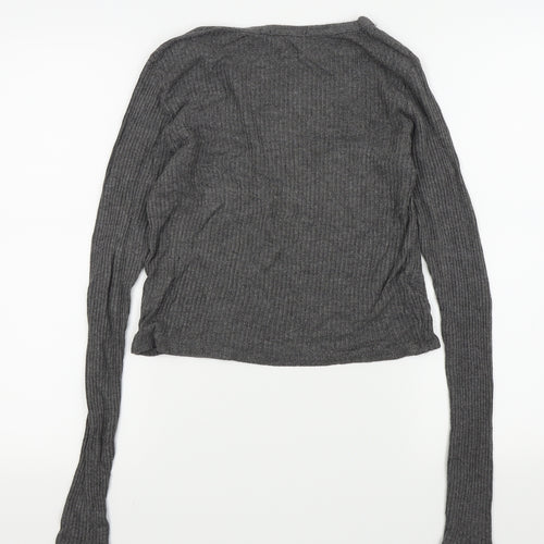 Brandy Melville Womens Grey   Basic T-Shirt One Size