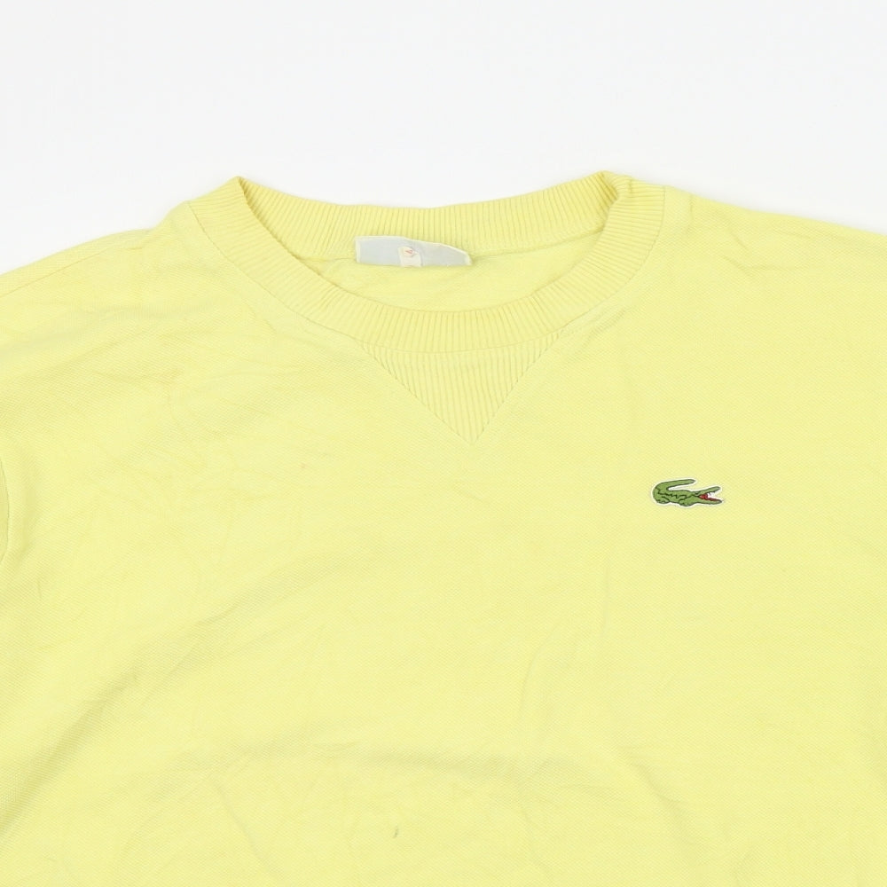 Lacoste Mens Yellow   Pullover Jumper Size L
