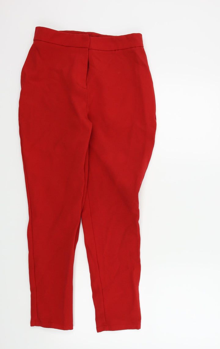 Missguided Womens Red Trousers Size 10 L20 in